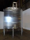 Used Cherry Burrell Single Shell Blend Tank, Approximate 5,000 Gallon, 316 Stainless Steel, Vertical. Approximate 120