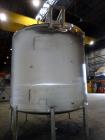Used Cherry Burrell Single Shell Blend Tank, Approximate 5,000 Gallon, 316 Stainless Steel, Vertical. Approximate 120
