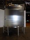 Used Cherry Burrell Single Shell Blend Tank, Approximate 5,000 Gallon, 316 Stainless Steel, Vertical. Approximate 120