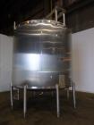 Used Cherry Burrell Single Shell Blend Tank, Approximate 5,000 Gallon, 316 Stainless Steel, Vertical. Approximate 120
