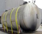 Used Clawson Tank Company 2 Compartment Pressure Tank, 12,000 gallons total, 6,000 gallons per compartment, 304L stainless steel, horizontal. Each compartment 125-1/2