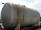 Used Clawson Tank Company Pressure Tank, 12,000 gallons, 304L stainless steel, horizontal.  125-1/2
