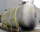Used Clawson Tank Company 2 Compartment Pressure Tank, 12,000 gallons total, 6,000 gallons per compartment, 304L stainless steel, horizontal. Each compartment 125-1/2