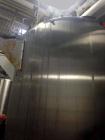 Used Crepaco 6000 Gallon Jacketed Tank with Scrape Agitation. Stainless steel cone bottom tank. Sweep scrape agitated, driven by a 5 HP Motor.  Jacket rated 158 PSI at 100 degrees F. Approximate ship...