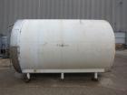 Used Crepaco Storage Tank, 5000 Gallon, 316 Stainless Steel, Horizontal. 96” Diameter x 144” straight side, dished heads. (1) Section approximate 48” wide x 103” long of bottom dimple jacket, no rati...
