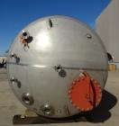 Unused- Crown Iron Works Pressure Tank, 5,497 Gallon, 316L Stainless Steel, Vertical. 102” Diameter x 141” straight side, dished top & bottom. Internal rated 50 psi at -20 to 250 degrees F. Openings ...