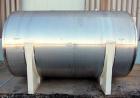 Used- Custom Metalcraft Tank, 5000 Gallon, 304 Stainless Steel, Horizontal. Approximately 96” diameter x 144” straight side,...