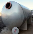 Used Custom Metalcraft Tank, 5000 Gallon, 304 Stainless Steel, Horizontal. Approximately 96” diameter x 144” straight side, dished heads.  Openings: top 3”, (2) 1-1/2”, 2”, heads 18” manway with cove...
