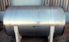 Used- Custom Metalcraft Tank, 5000 Gallon, 304 Stainless Steel, Horizontal. Approximately 96” diameter x 144” straight side,...