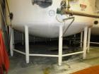 Used 10,000 Gallon Mixing Tank with Vent on Top Dish. Top and bottom electrically heated (previously used for liquid sugar).  Bottom side manway, bottom side agitator 6.25hp, Reuland motor. 11'-6