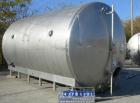 Used DCI 316L stainless steel storage tank, 10,000 gallon capacity, horizontal design. 120