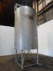 Used DCI 3,000 Gallon, Dimple Jacketed Tank, 304 Stainless steel, Vertical. Approximate 80