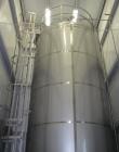 Used- DCI Food Grade Silo, 10,000 Gallon, 304 Stainless Steel, Vertical.