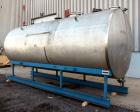 Used Dairy Craft Tank, 5000 Gallon, 316 Stainless Steel, Horizontal. Approximately 84” diameter x 209” straight side, dished heads. UL Rated for above ground flammable storage, UL #123061. Top mounte...