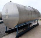 Used Dairy Craft Tank, 5000 Gallon, 316 Stainless Steel, Horizontal. Approximately 84” diameter x 209” straight side, dished heads. UL Rated for above ground flammable storage, UL #123061. Top mounte...