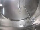 Used Damrow Tank, 5000 Gallon, 304 Stainless Steel, Vertical. 120” Diameter x 110” straight side, slight coned top, sloped bottom. Partial side wall dimple jacketed, no rating. Insulated with carbon ...