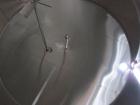 Used Damrow Tank, 5000 Gallon, 304 Stainless Steel, Vertical. 120” Diameter x 110” straight side, slight coned top, sloped bottom. Partial side wall dimple jacketed, no rating. Insulated with carbon ...