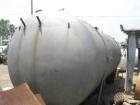 Used-Stainless Steel Tank, 7,500 gallon capacity. 8' Diameter x 19' straight side, dished ends, horizontal orientation. Manu...