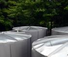 Used 15000 Gallon Douglas Brothers 304 Stainless Steel Vertical Tank