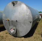 Used- 6,000 Gallon Eisenback Vertical Tank. 8' diameter x 16' straight side. 304 stainless steel. Slight cone top, flat bott...