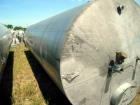 Used Eisenback 6,000 Gallon Stainless Steel Vertical Storage Tank. 304 stainless steel. Flat bottom, dished head, 6' 8
