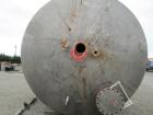 Used Enerfab Inc Vertical Tank, Approximately 7000 Gallons, Stainless Steel. Approximately 12 foot diameter x 6 foot straight side.  Dished heads. Internal rated 125 PSI at 100 Degrees F.  4 Steel le...