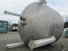 Used Enerfab Inc Vertical Tank, Approximately 7000 Gallons, Stainless Steel. Approximately 12 foot diameter x 6 foot straight side.  Dished heads. Internal rated 125 PSI at 100 Degrees F.  4 Steel le...