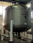 Used Enerfab Inc Vertical Tank, Approximately 7000 Gallons, Stainless Steel. Approximately 12 foot diameter x 6 foot straight side.  Dished heads. Internal rated 125 PSI at 100 Degrees F.  4 Steel le...