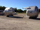 Used Enerfab Inc Vertical Tank, Approximately 7000 Gallons, Stainless Steel. Approximately 12 foot diameter x 6 foot straight side.  Dished heads. Internal rated 125 PSI at 100 Degrees F.  4 Steel le...
