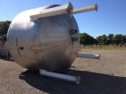 Used Enerfab Inc Vertical Tank, Approximately 7000 Gallons, Stainless Steel. Approximately 12 foot diameter x 6 foot straight side.  Dished heads. Internal rated 125 PSI at 100 Degrees F.  4 Steel le...