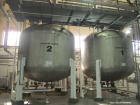 Used Enerfab Inc Vertical Tank. Approximately 7000 gallons, stainless steel. Approximately 12 ft diameter x 6 ft straight side.  Dished heads . Internal rated 125 psi @ 100 deg F.  4  Steel leg mount...