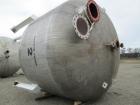 Used Enerfab Inc Vertical Tank. Approximately 7000 gallons, stainless steel. Approximately 12 ft diameter x 6 ft straight side.  Dished heads . Internal rated 125 psi @ 100 deg F.  4  Steel leg mount...