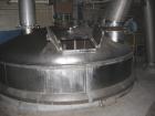 Used- Bishopric Products Co (Enerfab Inc) 9000 Gallon Dimple Jacketed Mix Tank, 304 stainless steel. 12' diameter x 9'6