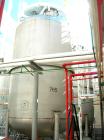 USED: Fabricated Products tank, 9000 gallon, 316L stainless steel, vertical. Approximately 10' diameter x 14' straight side, 2:1 elliptical top and bottom. Internal rated FV and 15 psi at 200 deg F. ...