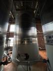 Used Feldmeier 15,000 Gallon Stainless Steel Tank – 304 SS, CIP, Dished Top & Bottom, Skirt Mounted