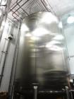 Used- Feldmeier 16,300 Gallon Vertical Top Agitated Mixing Tank, Stainless Steel. 14'5" diameter x 17' straightwall x 23' ov...