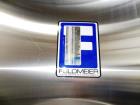 Used Feldmeier 9,000 Gallon Vertical Storage Tank, Stainless Steel. Dish top and dish bottom with center 6
