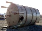 Used Imperial Steel Tank, 10,300 Gallon, 304 Stainless Steel, Vertical. Approximate 126