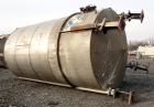 Used Imperial Steel Tank, 10,000 Gallon, 304 Stainless Steel, Vertical. Approximate 120