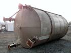 Used Imperial Steel Tank, 10,000 Gallon, 304 Stainless Steel, Vertical. Approximate 120