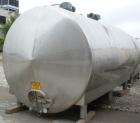 Used Inox-Tech Tank, 6000 Gallon, Model ASHS6000USG, 304 Stainless Steel, Horizontal. 97-1/2