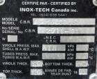 Used Inox-Tech Tank, 6000 Gallon, Model ASHS6000USG, 304 Stainless Steel, Horizontal. 97-1/2