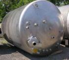 Used-5,000 gallon Inox receiver tank, 316 stainless steel construction. 9' diameter x 10' straight side, dished top and bott...