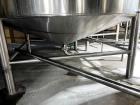 Used JV Northwest 10,000 Gallon Stainless Steel Tank with cone bottom. Vessel measures 12' diameter x 11-1/2 straight side with cone bottom leading to 4