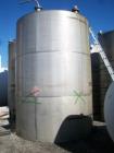 Used- Joseph Oat and Sons Vertical Storage Tank. Approximately 8000 gallon, stainless steel. 10' diameter x 13'-6