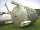 Used- Approximately 7,000 Gallon Stainless Steel Tank. 10' diameter. x 11' T/T. Cone top, dish bottom. Built by Kennedy Tank...