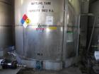 Used Krenz Approximately 8,500 Gallon Stainless Steel Storage Tank. Approximately 11' diameter x 12' straight side. Flat bottom and slight cone top. Various top openings including a 17