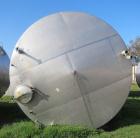 Used Krenz Approximately 8,500 Gallon Stainless Steel Storage Tank. Approximately 11' diameter x 12' straight side. Flat bottom and slight cone top. Various top openings including a 17