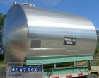 Used L'Hoir Incorporated Tank, 5,104 gallons (4250 Imperial), 304 stainless steel, horizontal. Approximately 100 1/2