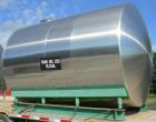 Used L'Hoir Incorporated Tank, 5,104 gallons (4250 Imperial), 304 stainless steel, horizontal. Approximately 100 1/2